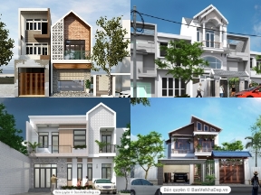 Bộ sưu tập Bộ 7 mẫu thiết kế nhà phố 2 tầng mới nhất [sale 10%]